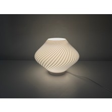 KS Spiral Gövdeli Modern Abajur – Dekoratif Masa Lambası