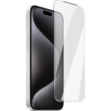 Teleplus iPhone 15 Pro Max Mossily 3D Full Şeffaf Filtreli Kavis Eğilimli Ekran Koruyucu