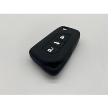 Parça Deponuz (878) Yaris Avensis Silikon Anahtar Koruma Kılıfı Siyah Toyota Corolla Auris ile Uyumlu