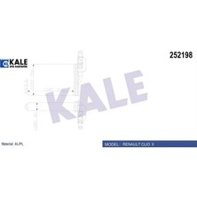 Kalorifer Radyatörü Clıo Iı 00 Symbol Iı 08 234X158 2 Sıra Al Pl Sistem Kale Radyatör 7701044790/ 7701045552/ 7702258236