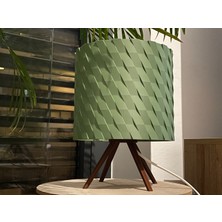 KS Leaf Serisi Modern Tripod Abajur – Dekoratif Masa Lambası
