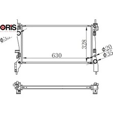 Oris Radyatör Mekanik Fıorıno 1.3 Mtj 08 > 625X359X34 Orıs 51780659/ 51790636
