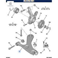 Alt Salıncak Sağ 9831682780  Peugeot