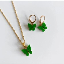 Venüs Design Kelebek Kolye-Küpe Set