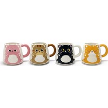 Magicool Özel Tasarım 3D Kedi Figürlü Kupa Bardak ALK5031