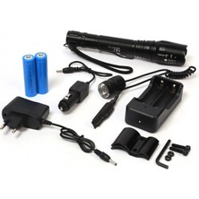 Magicool F-9010 20W LED Su Geçirmez Taktik Aparatlı Şarjlı  Feneri