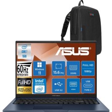 Asus Vivobook 15 Vivobook 15 X1504VA Intel® Core™ 7 150U 32GB Ddr5 512GB SSD Intel Graphic Gpu 15,6 Inç Fullhd (1920 x 1080) Windows 11 Taşınabilir Bilgisayar BQ5456 +Cimeteçanta