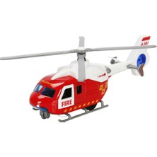 Çek Bırak Metal Helikopter 20 cm - Kırmızı (Lisinya)