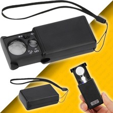 Sevgift 30X 60X Işıklı Mini Büyüteç – Uv Mor Işık, Kuyumcu ve Para Kontrol Lup |9881|