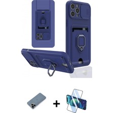 Cepte Toptan iPhone 12 Pro Vadi Form Prime - Siyah 3D Antistatik Seramik Nano Ekran Koruyucu + Siyah Shine Kamera Lens Koruma Cam