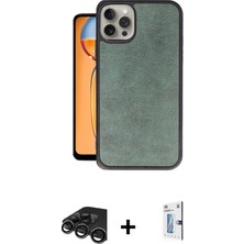 Cepte Toptan iPhone 15 Pro Kıvılcım Işık Serisi - Siyah Bilvis 0.18MM Plus Cam Ekran Koruyucu + Titanyum Gri Raze Metal Kamera Lens