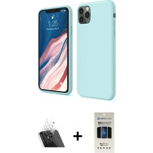 Cepte Toptan iPhone 11 Pro Kozmos Yansıma Özel Seri - Siyah 5d Hayalet Cam Ekran Koruyucu + Şeffaf Kamera Lens Koruma Cam