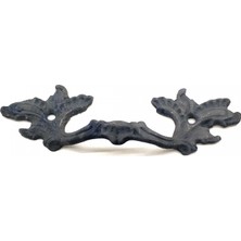 MiraLive Antika Tarz Dekoratif Pirinç Çiçek Kapı Kulbu - 30X110 Mm, Oksit