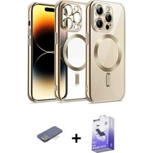 Cepte Toptan iPhone 13 Pro Max Nova Işık Özel Seri - Siyah Bilvis 5in1 5d Magic Hayalet Cam Ekran Koruyucu + Mavi Renkli Kamera Lens Koruma Cam