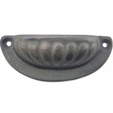 MiraLive Antika Tarz Dekoratif Pirinç Istiridye Tas Mobilya Kulbu - 37X87 Mm, Oksit