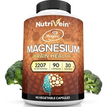 Nutrivein Magtein Magnesium L-Threonate Glycinate Taurate Brain Sleep Mood Recovery 2207 Mg 90 Caps