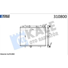 Radyatör 307-407-C4-C5-BERLINGO-PARTNER1.6-1.8-2.0 Hdi Ac Klimasız Mek 380X552X26 Kale Radyatör 1330.Y5/ 1330.F5/ 1330.P9/ 1330.W2