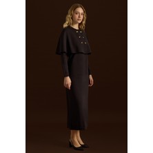 Eskişehir Mağazacılık T26Y-0009 Mıssdalıda Pelerinli Triko Elbise