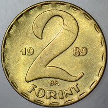 Banknoting Macaristan 2 Forint 1989 Çilaltı.