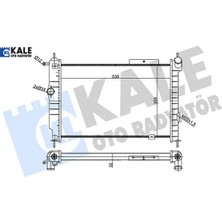 Su Radyatörü Astra F 1.4 1.6 1.8 16V 2.0 Gsı 91 mt Mekanik 538X359X32 52455053 Kale Radyatör 1300108/ 1300134/ 90443465/ 52455043