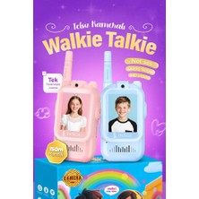 Ensiga Telsiz Çocuklar Için Kameralı Mikrofonlu Oyuncak Walkie Talkie Seti Işıklı ve 150M Menzilli