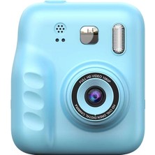 Magicool Dijital Fotoğraf Çıkaran Video Kaydedici Taşınabilir Anında Baskı Çıkaran Çocuk Kamerası Mavi