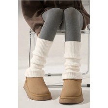Orijinal Premium Akrilik Örgü Leg Warmer Kışlık Özel Tasarım Sıcak Tutan Bacak & Ayak Isıtıcı Tozluk