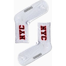 Carnaval Socks Nyc Yazılı Desenli Renkli Spor Çorap