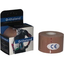 Ortholand Ten Renk Kinesio Bandı Kahverengi 5 cm x 5 mt Spor Kas Ağrıları İçin Kullanım