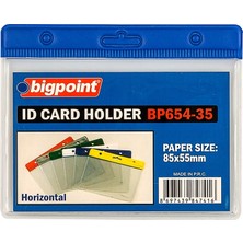 Bigpoint Mavi Kartvizitlik 85x55mm 10'lu Poşet Yatay Şekilde Kullanım İçin Uygun