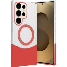 Paradise Sda  Samsung Galaxy S24 Ultra Velar Magsafe Kapak - Kırmızı 4523