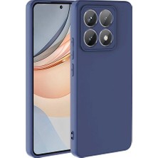 Case World Xiaomi Mi 14T Pro ile Uyumlu Kapak Kamera Korumalı Içi Kadife Lansman Silikon Kılıf - Lacivert