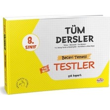 Editör Yayınları 8. Sınıf Tüm Dersler Beceri Temelli Testler Ciltsiz Kitap 368 Sayfa