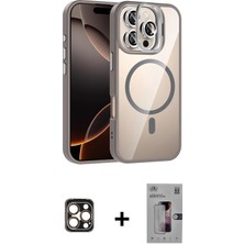 Cepte Toptan iPhone 16 Pro Max Yadigar Asil Koleksiyonu - Siyah Bilvis 3D Mat Cam Ekran Koruyucu + Gold Pvd Metal Kamera Lens