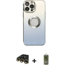 Cepte Toptan iPhone 14 Pro Kutup Yansıma Özel Seri - Siyah Joko Magic 5d Hayalet Cam + Gold Raze Metal Kamera Lens