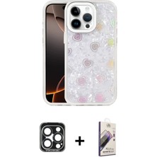 Cepte Toptan iPhone 15 Pro Max Odak Prime - Siyah Bilvis 3D Mat Cam Ekran Koruyucu + Lacivert Pvd Metal Kamera Lens