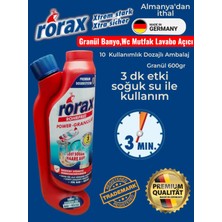 Rorax Power-Granül Dozajlı 10 Kullanımlık Güçlü Lavabo Açıcı 600 gr