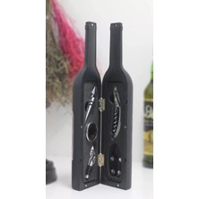 SHC4200 Şişe Tirbuşon Seti Büyük Siyah ALK2629