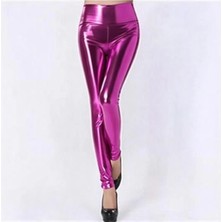 Hafif Giyim Fantezi Seksi Deri Görünümlü Yüksek Bel Tayt HF101429