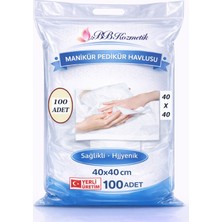 BB Kozmetik Tek Kullanımlık Temizlık Hijyen Manıkur Pedıkur HAVLUSU(40X40) 100 Adet