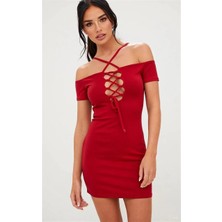 Hafif Giyim Fantezi Seksi Omuzları Açık Mini Elbise HF101471