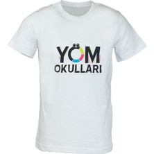 Yöm Okulları Kısa Kol Penye T-Shirt Beyaz M