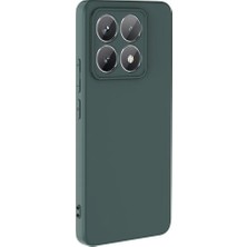 Case World Xiaomi Mi 14T ile Uyumlu Kapak Kamera Korumalı Içi Kadife Lansman Silikon Kılıf - Yeşil