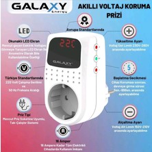 Galaxy Energy A220 Plus Dijital Ekranlı Akım Koruma Prizi