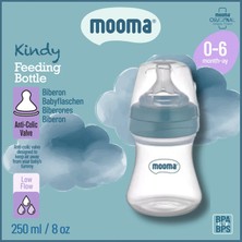Mooma Kindy Antikolik PP Biberon 150 ml 0–6 Ay (Yavaş Akış) – Bowl Blue
