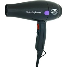 Fönsan Turbo Profesyonel 2400 Watt Fön Makinesi Hız Ayarı 2 Kademe Siyah Renkli Kullanım