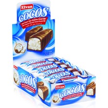 Elvan Cocos Sütlü Çikolata 24 gr 24 Adet Kutu İçerisinde Lezzetli Hindistan Cevizi Bar