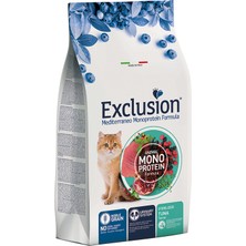 Exclusion Düşük Tahıllı Monoprotein Ton Balıklı Süper Premium Kedi Maması 1,5 kg Balık Tatlı