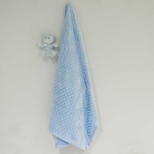 Özdilek Tomurcuk Bebek Battaniyesi Mavi 90 x 110 cm Pamuklu Yumuşak ve Makinede Yıkanabilir