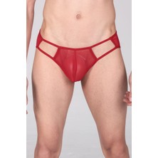 Jeu Jeu Sheer Cut Slip – Transparan Yan Kesitli Modern Erkek Slip